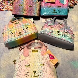 Betsy Johnson “cat face” handbag collection